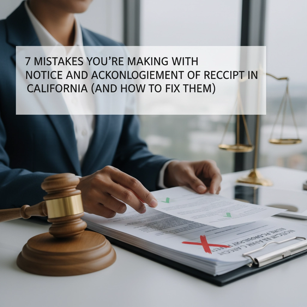 7 Mistakes You're Making with Notice and Acknowledgment of Receipt in California (and How to Fix Them)