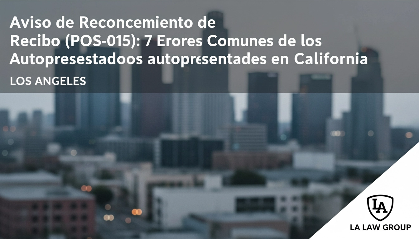 Aviso de Reconocimiento de Recibo (POS-015): 7 Errores Comunes de los Autopresentadores en California