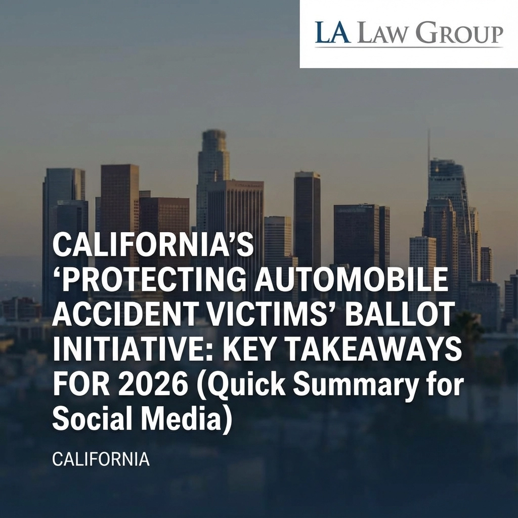 California's 'Protecting Automobile Accident Victims' Ballot Initiative: Key Takeaways for 2026 (Quick Summary for Social Media)