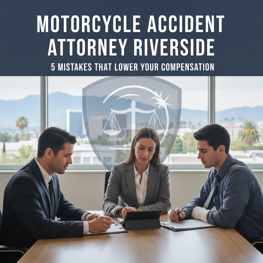 Motorcycle Accident Attorney Riverside: 5 Mistakes That Lower Your Compensation