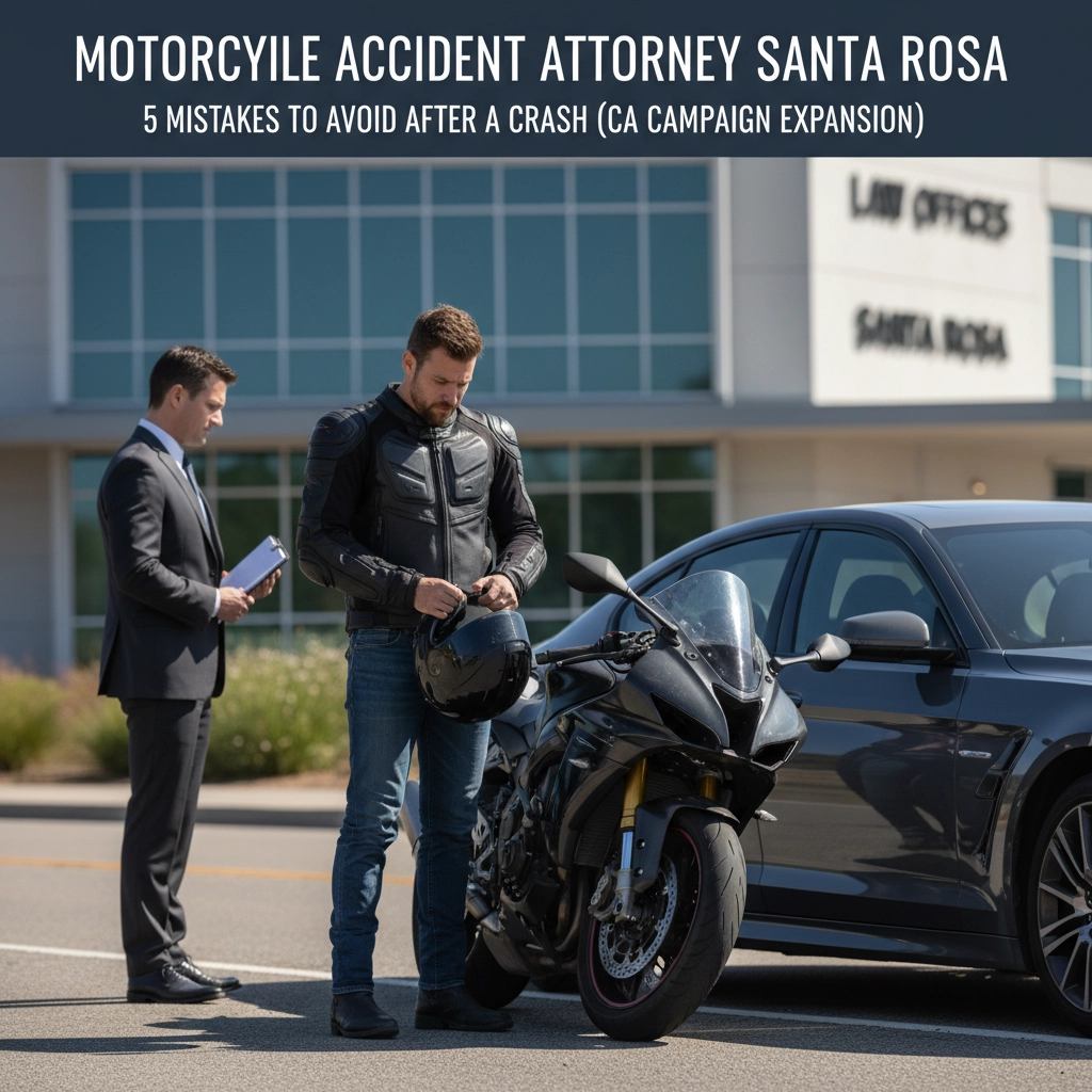 Motorcycle Accident Attorney Santa Rosa: 5 Mistakes to Avoid After a Crash (CA Campaign Expansion)