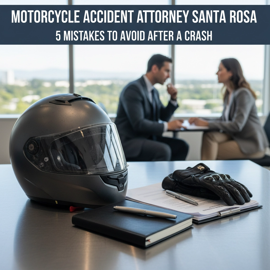 Motorcycle Accident Attorney Santa Rosa: 5 Mistakes to Avoid After a Crash