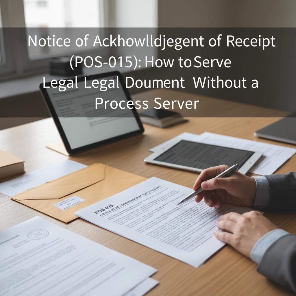 Notice of Acknowledgment of Receipt (POS-015): How to Serve Legal Documents Without a Process Server