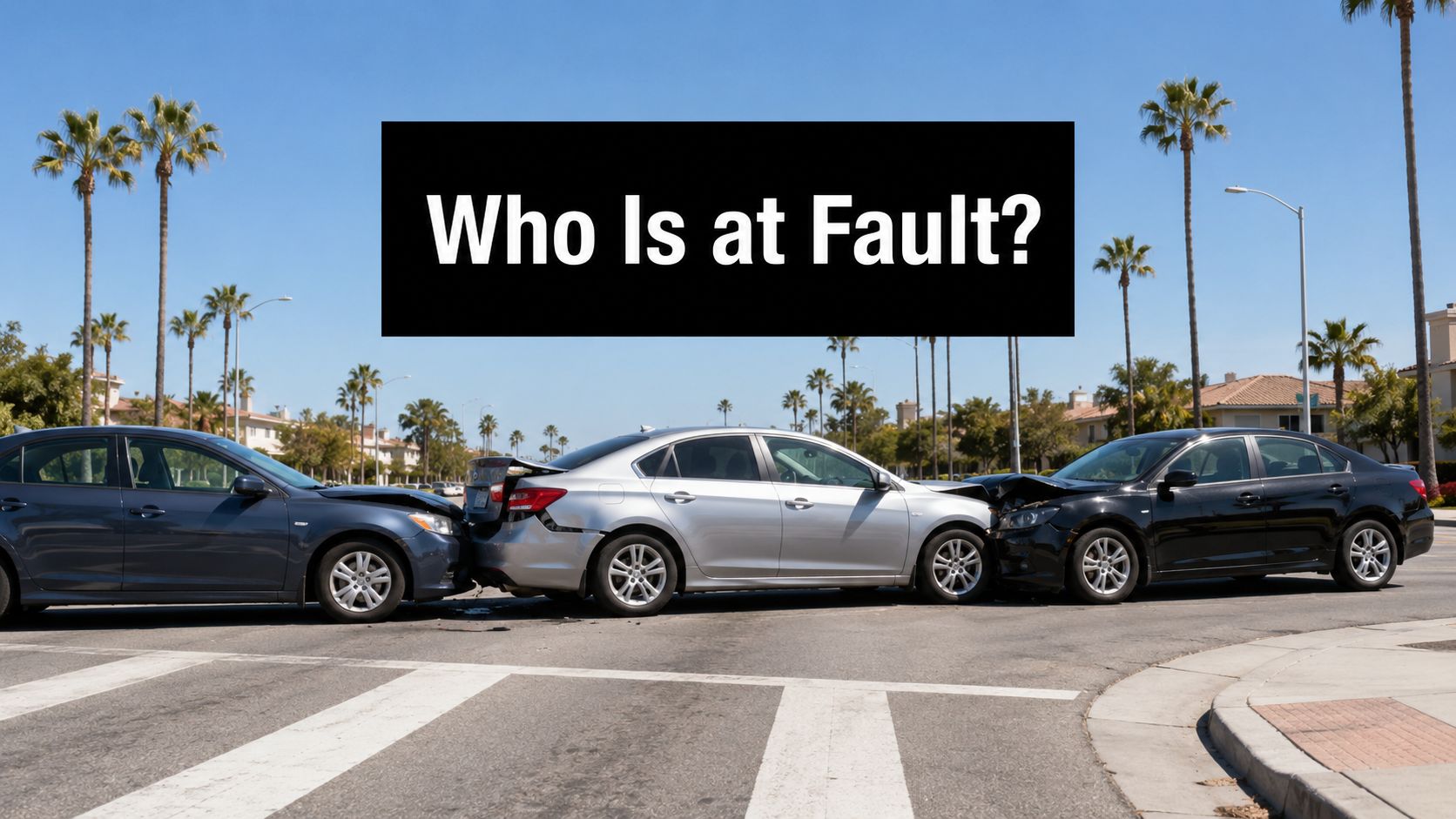 3 Car Accident in California: Who Is at Fault?