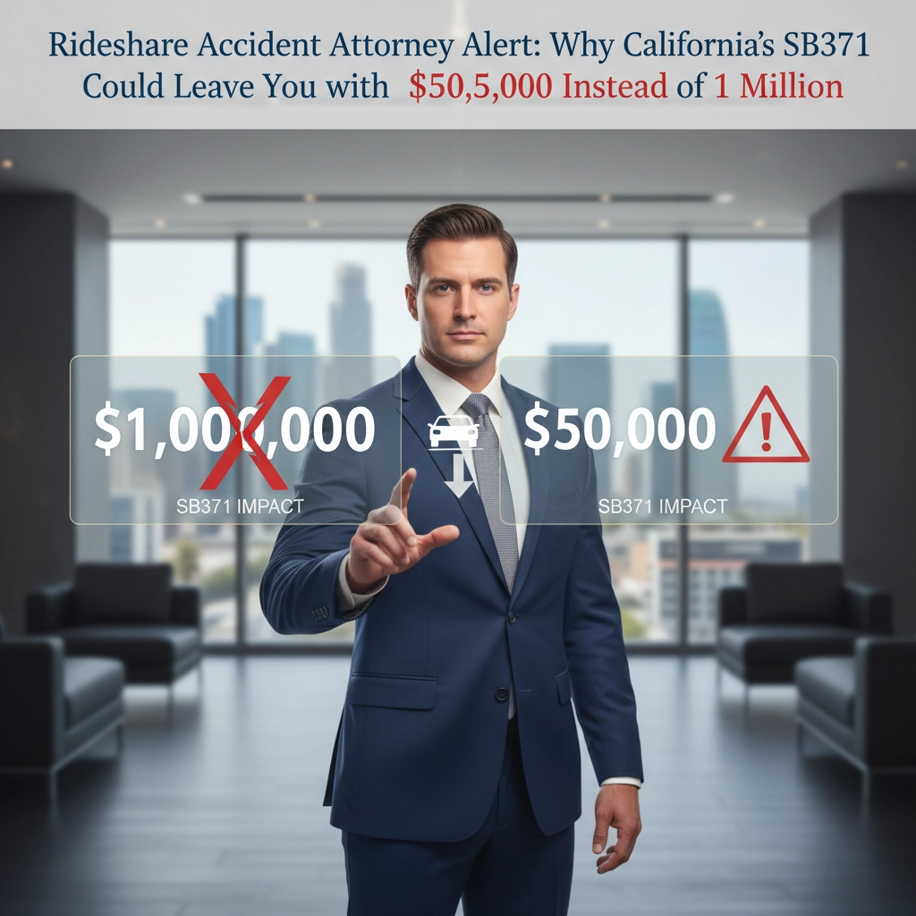 Rideshare Accident Attorney Alert: Why California's SB371 Could Leave You with $50,000 Instead of $1 Million
