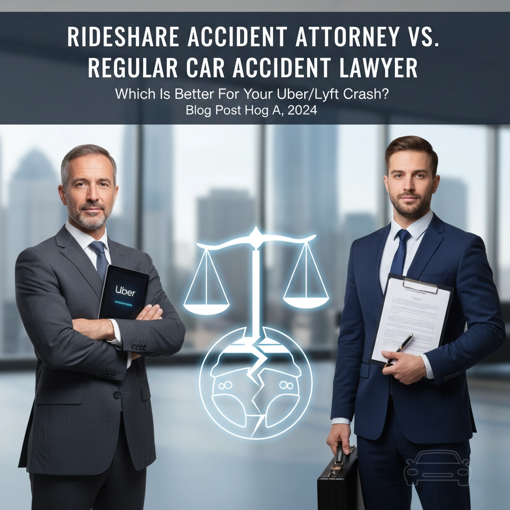 Rideshare Accident Attorney vs. Regular Car Accident Lawyer: Which Is Better For Your Uber/Lyft Crash?