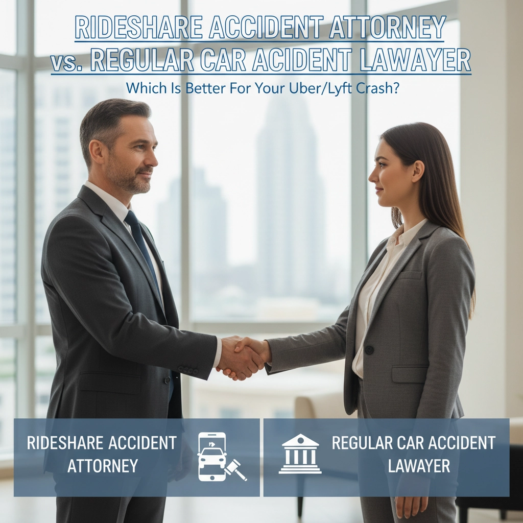 Rideshare Accident Attorney vs. Regular Car Accident Lawyer: Which Is Better For Your Uber/Lyft Crash?
