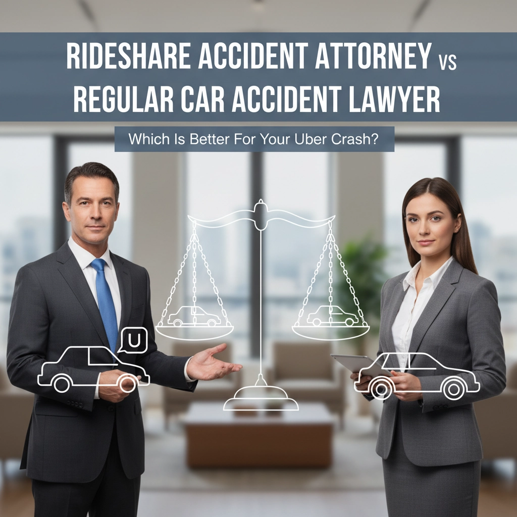 Rideshare Accident Attorney vs Regular Car Accident Lawyer: Which Is Better For Your Uber Crash?