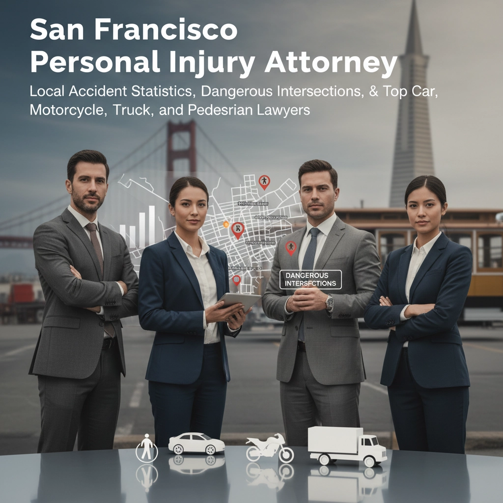 San Francisco Personal Injury Attorney: Local Accident Statistics, Dangerous Intersections, & Top Car, Motorcycle, Truck, and Pedestrian Lawyers