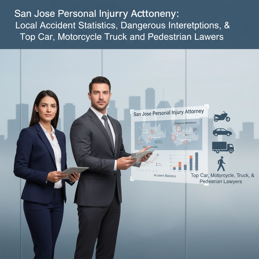 San Jose Personal Injury Attorney: Local Accident Statistics, Dangerous Intersections, & Top Car, Motorcycle, Truck, and Pedestrian Lawyers